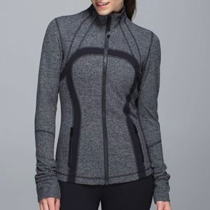 Lululemon Define Jacket - Giant Herringbone Black Heathered Black / Blac…